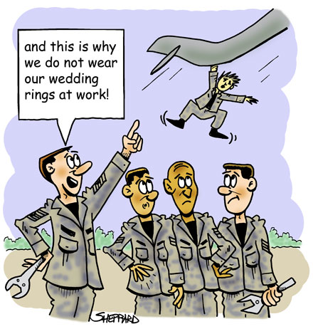 327. No Wedding Rings | INCOMING Military Cartoons